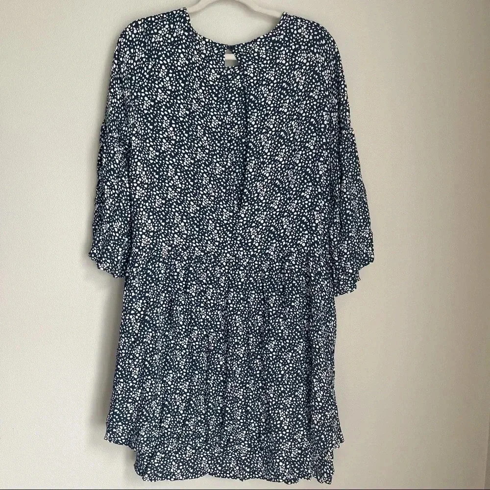 Just Female Anthro Blue Cream Spotted Dress S - Picture 5 of 8
